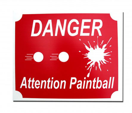 PANNEAU ATTENTION PAINTBALL