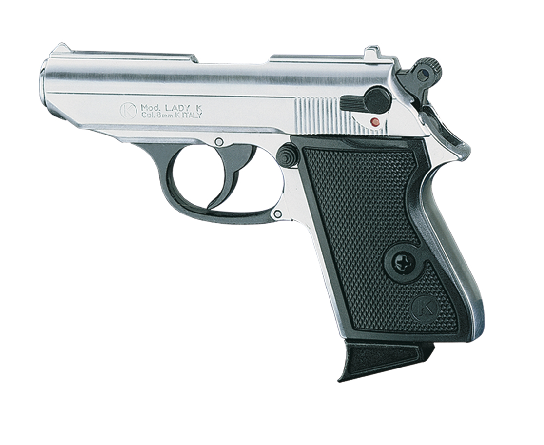 PISTOLET CHIAPPA LADY K 9MM CHROME A BLANC