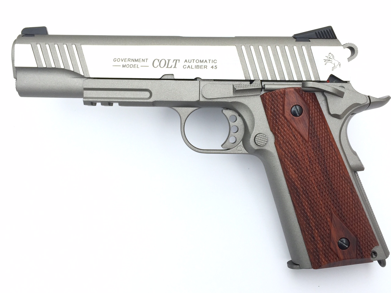 PISTOLET COLT 1911 RAIL STAINLESS CO2 BLOWBACK