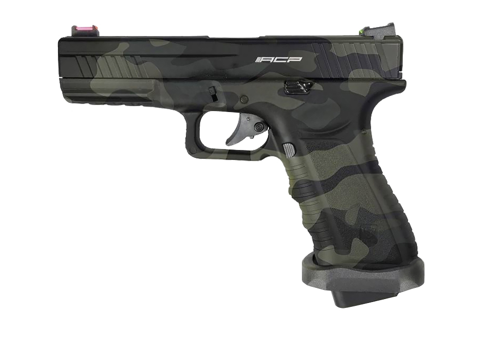 PISTOLET APS S17 V2 ACP CO2 BLOWBACK BLACK MULTICAM