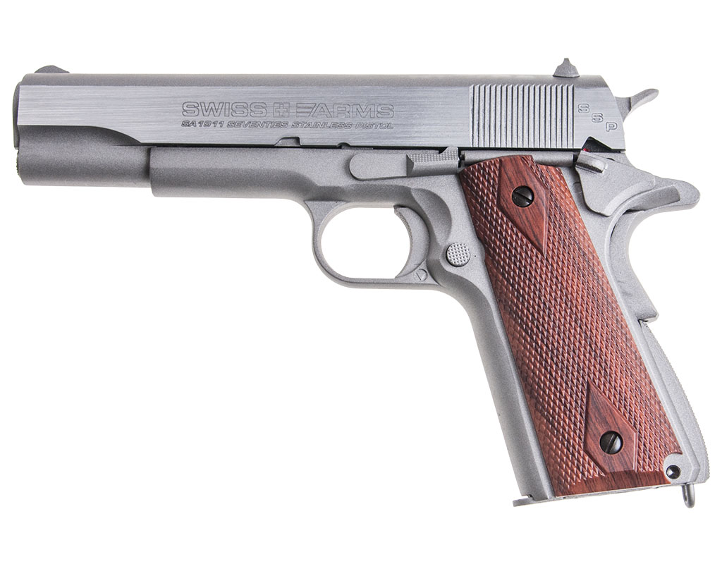 PISTOLET SWISS ARMS P1911 SEVENTIES STAINLESS CAL 4.5