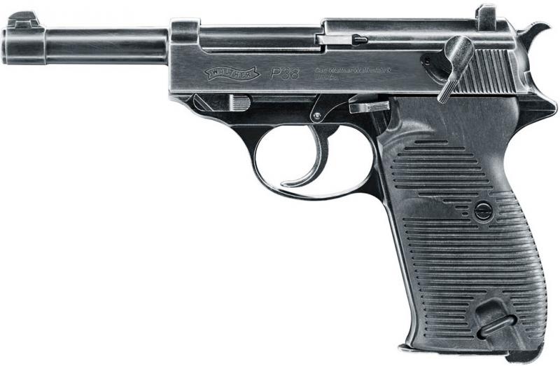 PISTOLET UMAREX LEGENDS P38 WWII CO2 4.5 MM BLOW BACK