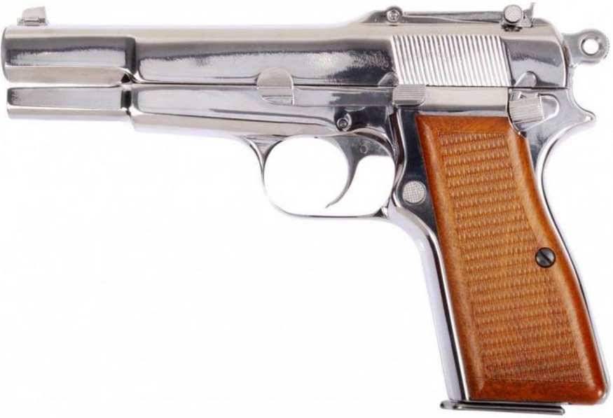 PISTOLET WE BR-NING HI-POWER CHROME GAZ