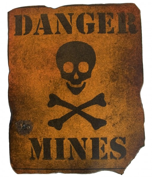 PANNEAU DANGER MINES