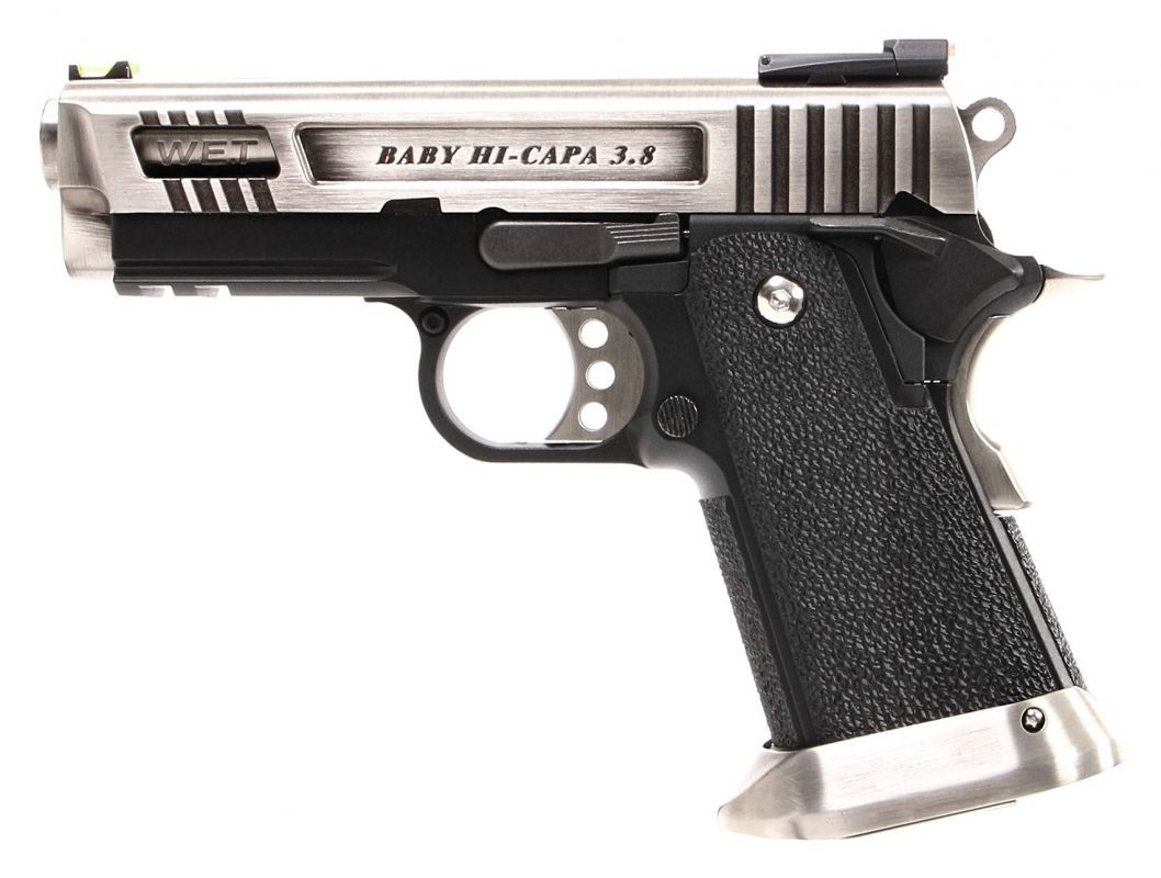 PISTOLET WE HI CAPA 3.8 BRONTOSAURUS SILVER