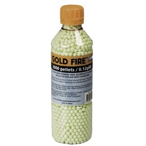 BILLES ASG GOLD FIRE 0.12G - 3000 PCS. IN BOTTLE