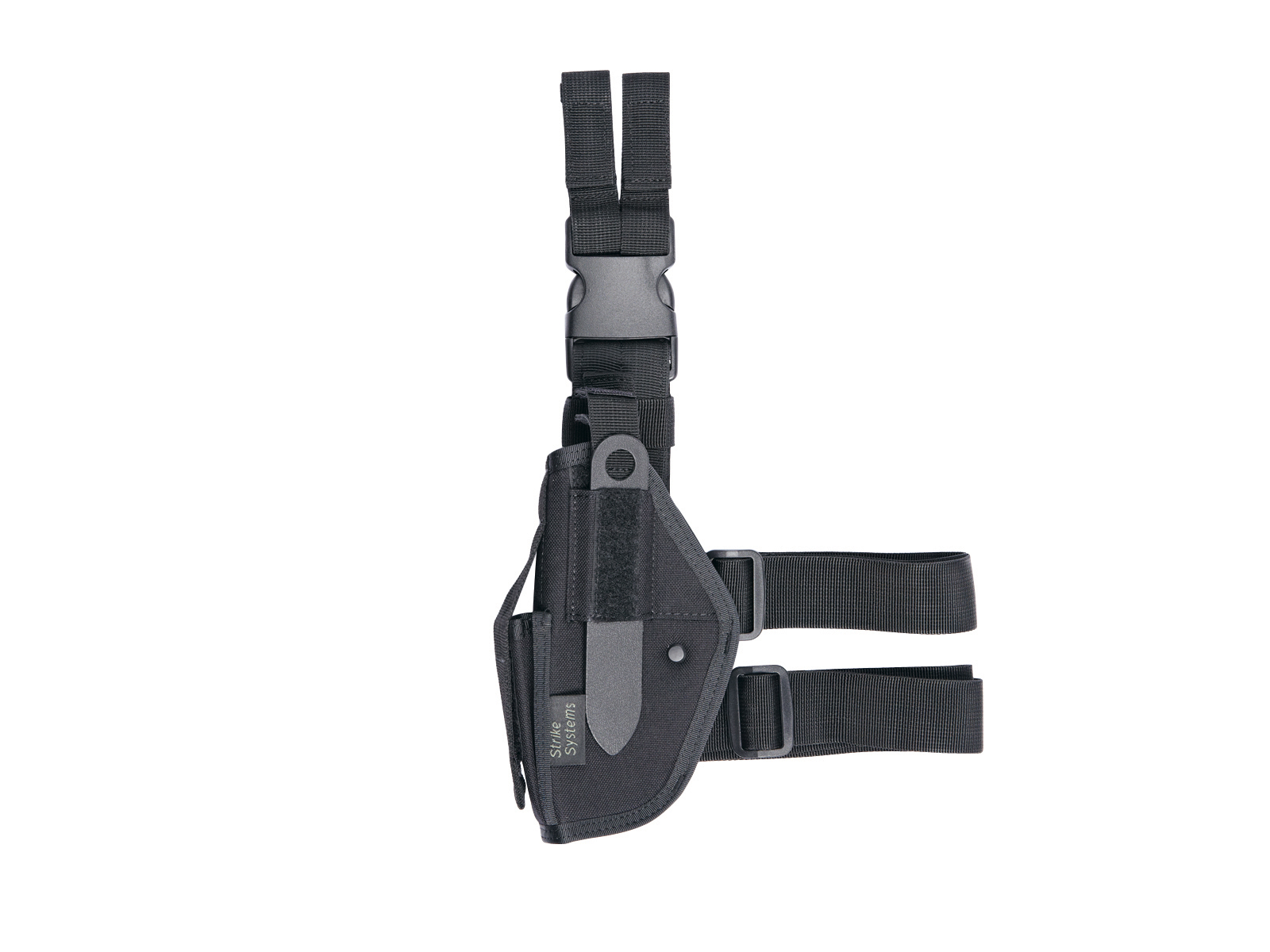 HOLSTER DE CUISSE STRIKE SYSTEMS GAUCHE STI, CZ, STEYR NOIR