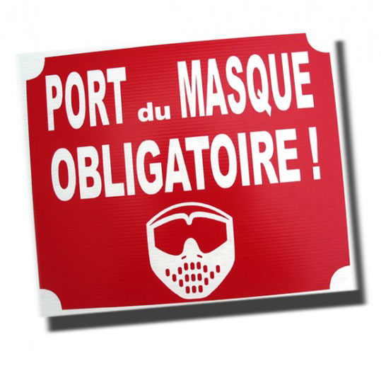 PANNEAU PORT DU MASQUE OBLIGATOIRE