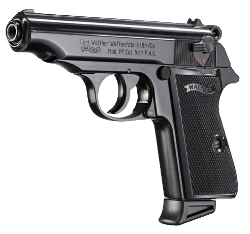 PISTOLET WALTHER PP NOIR BLANC/GAZ