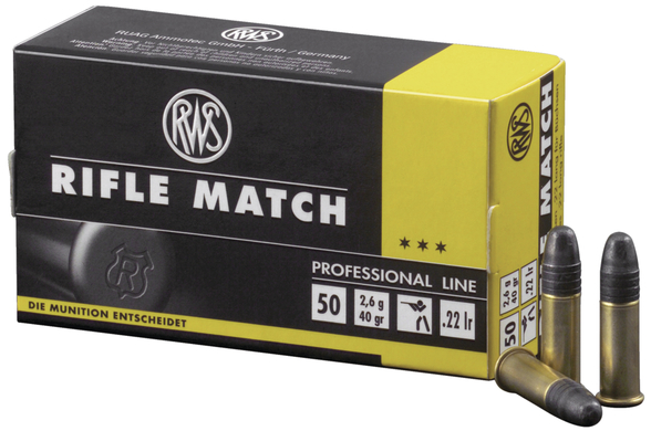 RWS 22 LR RIFLE MATCH 40GR