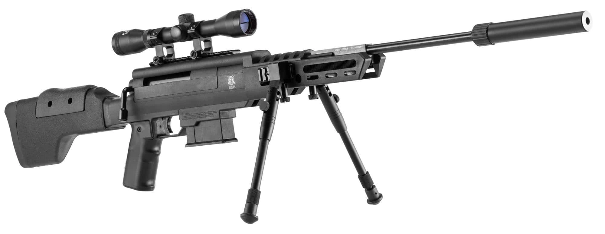 Carabine à air comprimé Black Ops type sniper Cal. 4.5 mm